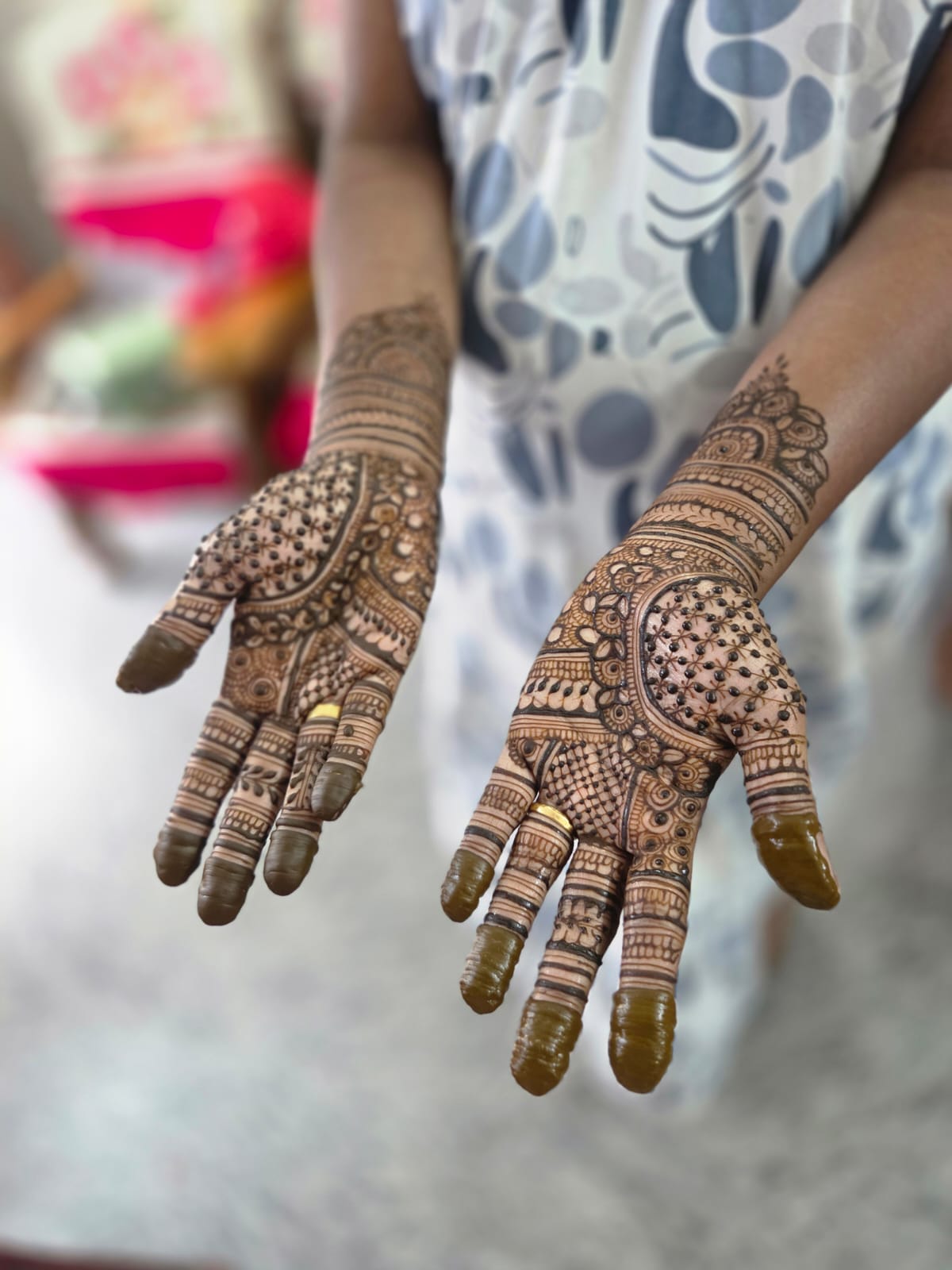 Henna Application in Progress